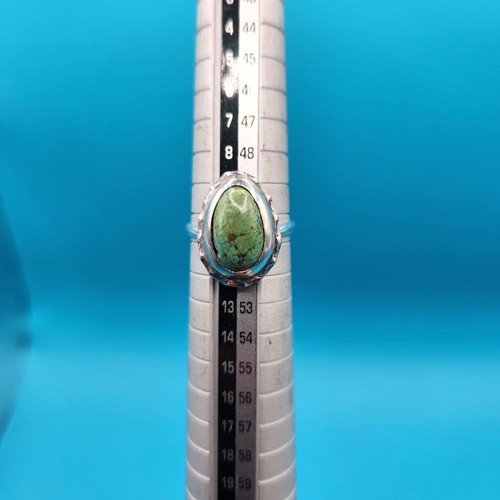 Kingman Turquoise Sterling Silver Ring - image 2